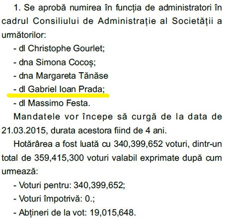 Extras din Monitorul Oficial: Gabriel Ioan Prada apare în dreptul administratorilor Zentiva