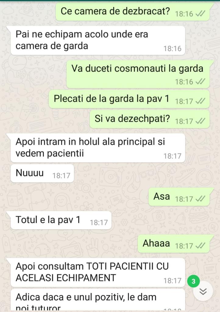 Unul dintre dialogurile dintre medici. Conversația integrală o puteți citi în articol