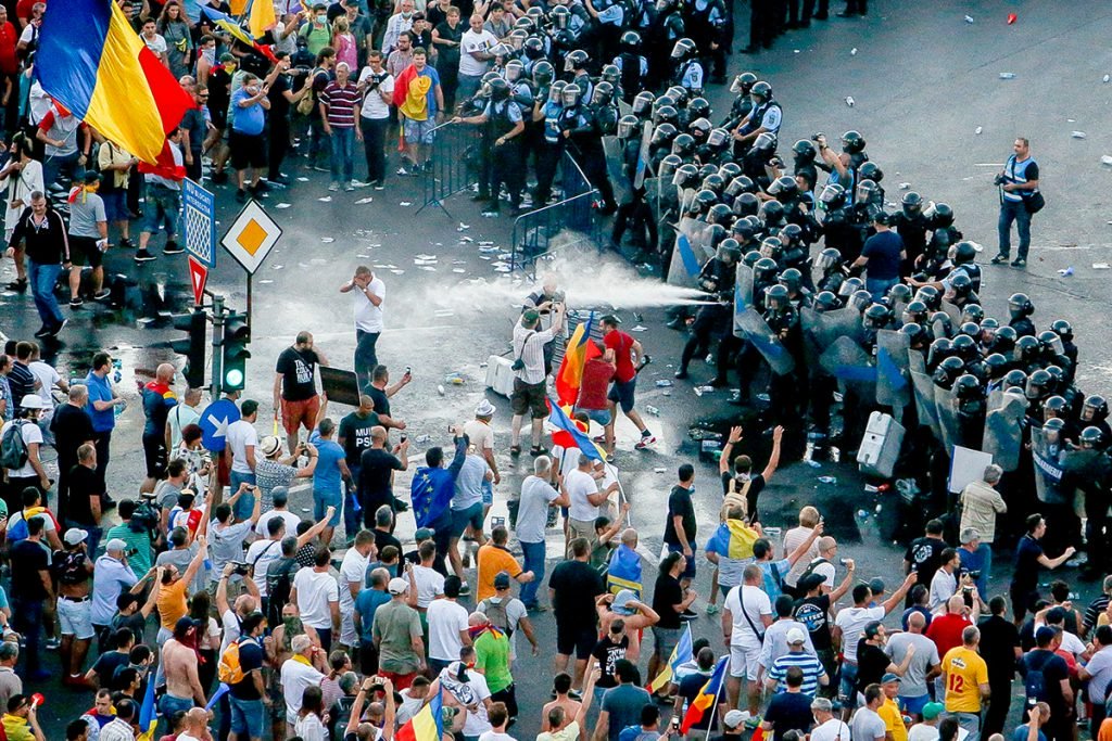 Protestul din 10 august, soldat cu violențe de stradă | Foto: Inquam Photos